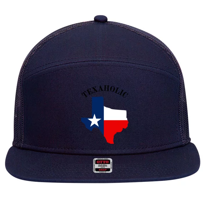 Funny Texaholic 7 Panel Mesh Trucker Snapback Hat