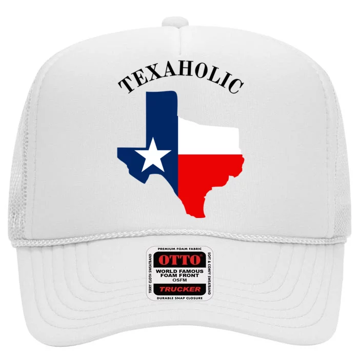 Funny Texaholic High Crown Mesh Trucker Hat