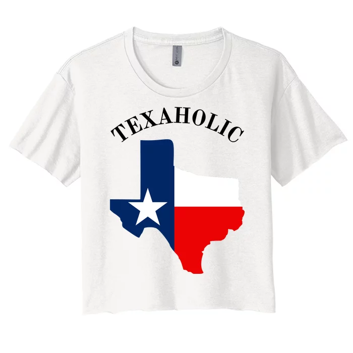 Funny Texaholic Women's Crop Top Tee