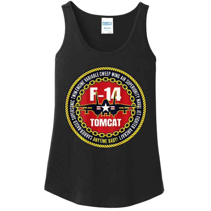 F14 Tomcat Fighter Jet Military Aircraft Design Ladies Essential Tank