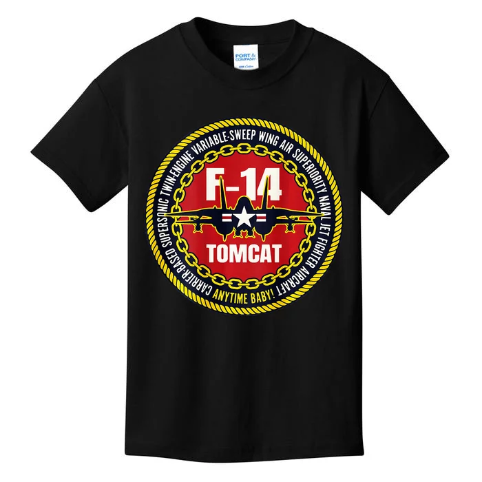 F14 Tomcat Fighter Jet Military Aircraft Design Kids T-Shirt