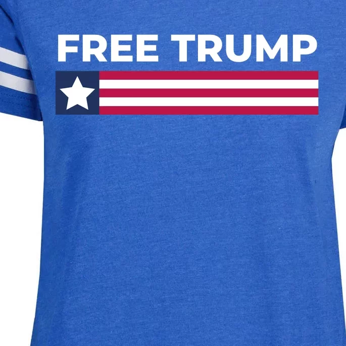 Free Trump Free Donald Trump I Stand With Trump Enza Ladies Jersey Football T-Shirt