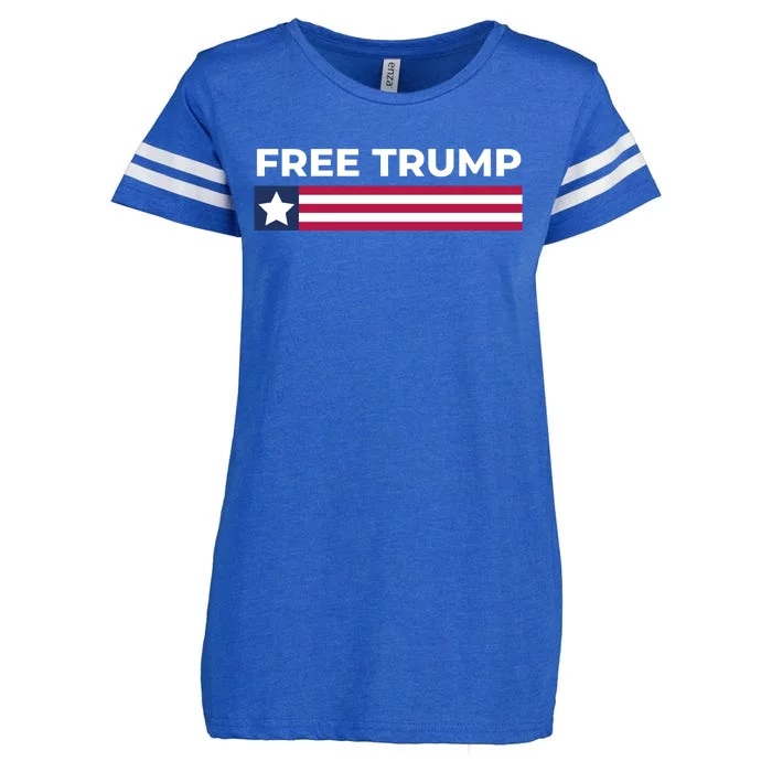 Free Trump Free Donald Trump I Stand With Trump Enza Ladies Jersey Football T-Shirt