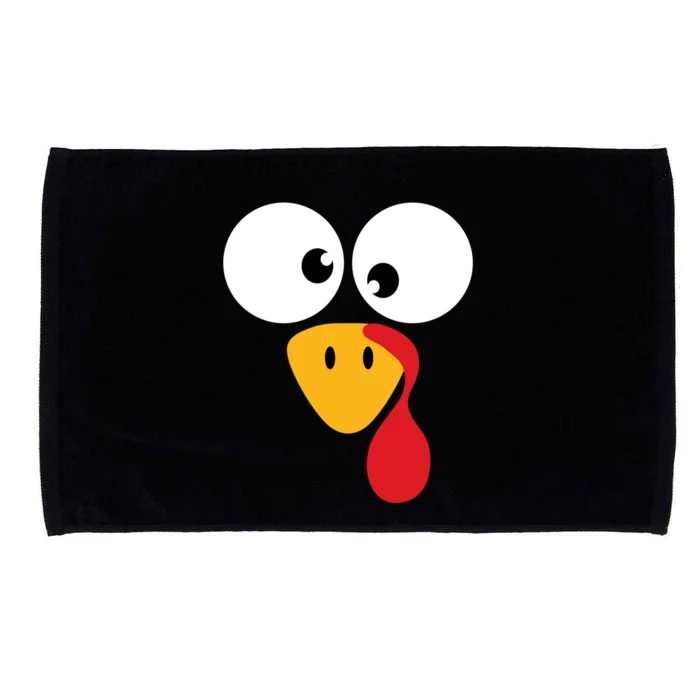 Funny Turkey Face For Thanksgiving Family Costume Cool Gift Microfiber Hand Towel