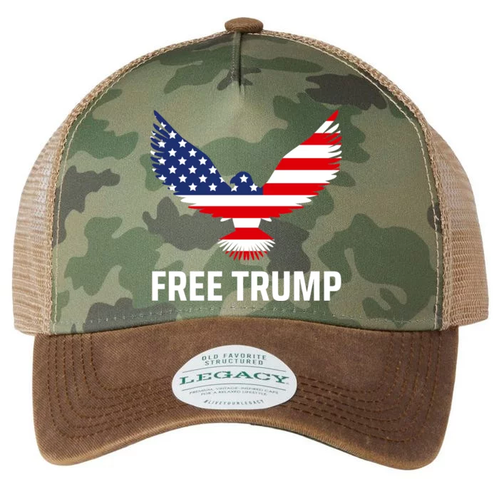 Free Trump Free Donald Trump I Stand With Trump Legacy Tie Dye Trucker Hat