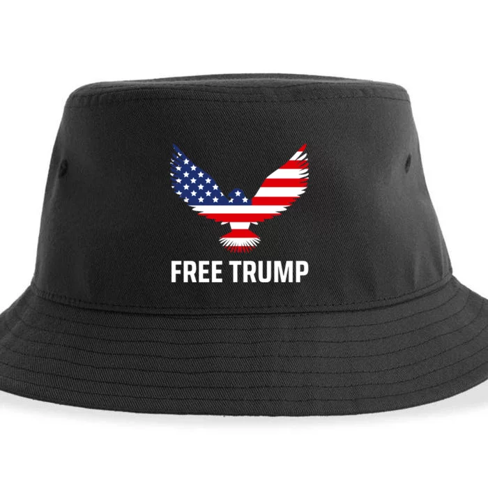 Free Trump Free Donald Trump I Stand With Trump Sustainable Bucket Hat