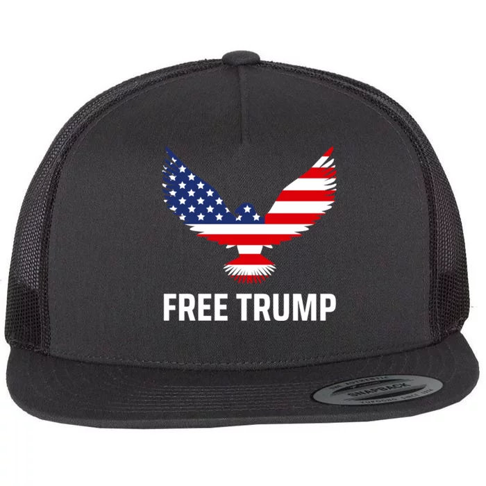 Free Trump Free Donald Trump I Stand With Trump Flat Bill Trucker Hat