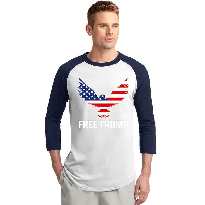 Free Trump Free Donald Trump I Stand With Trump Baseball Sleeve Shirt