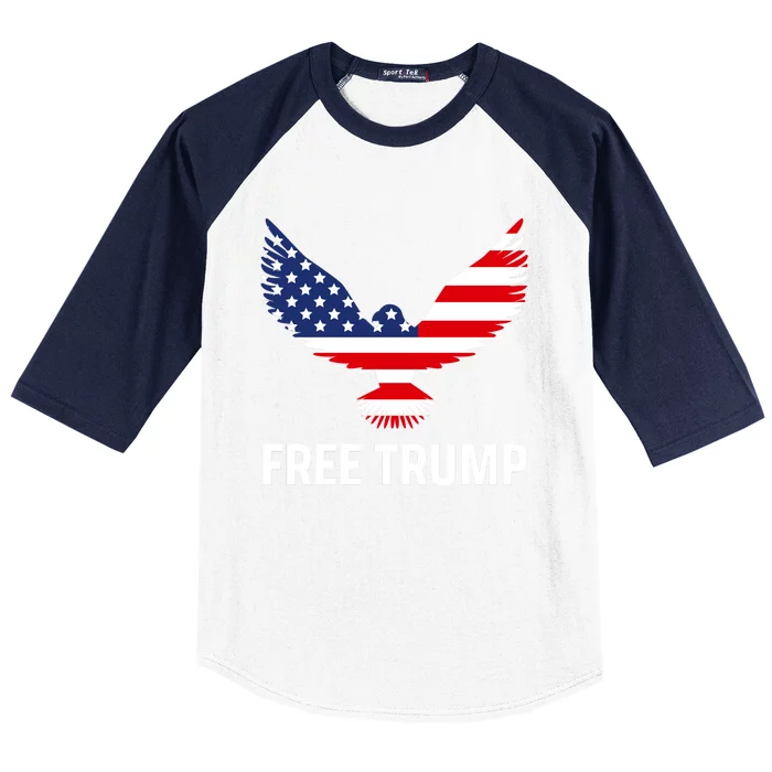 Free Trump Free Donald Trump I Stand With Trump Baseball Sleeve Shirt