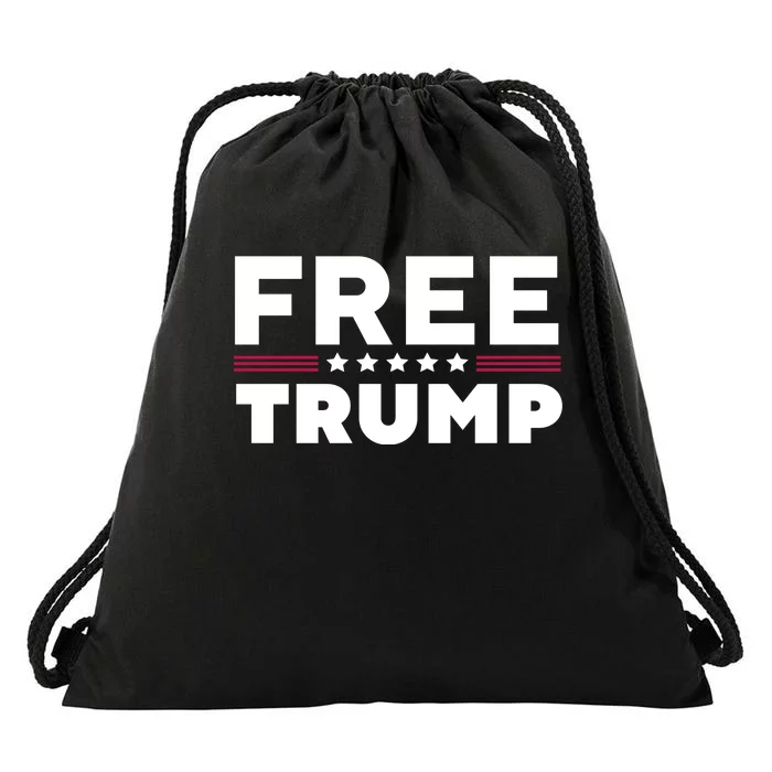 Free Trump Free Donald Trump I Stand With Trump Drawstring Bag