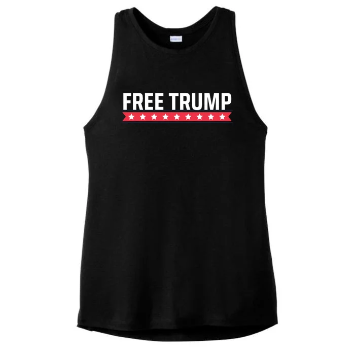 Free Trump Free Donald Trump I Stand With Trump Ladies Tri-Blend Wicking Tank