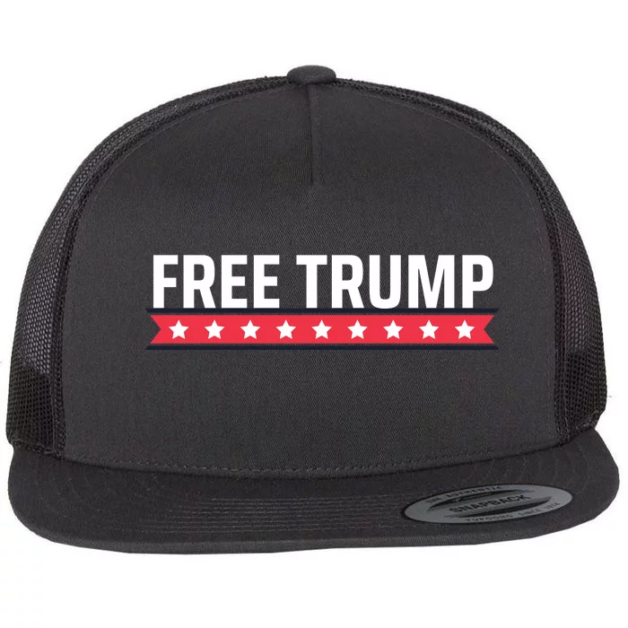 Free Trump Free Donald Trump I Stand With Trump Flat Bill Trucker Hat