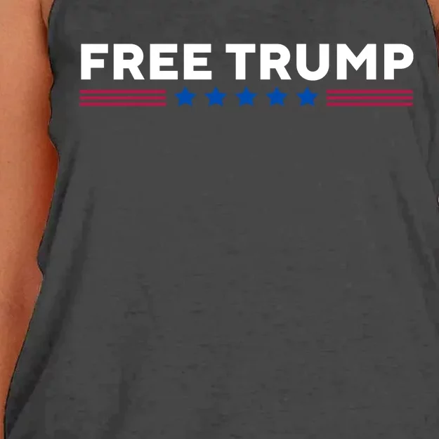 Free Trump Free Donald Trump I Stand With Trump Women's Knotted Racerback Tank