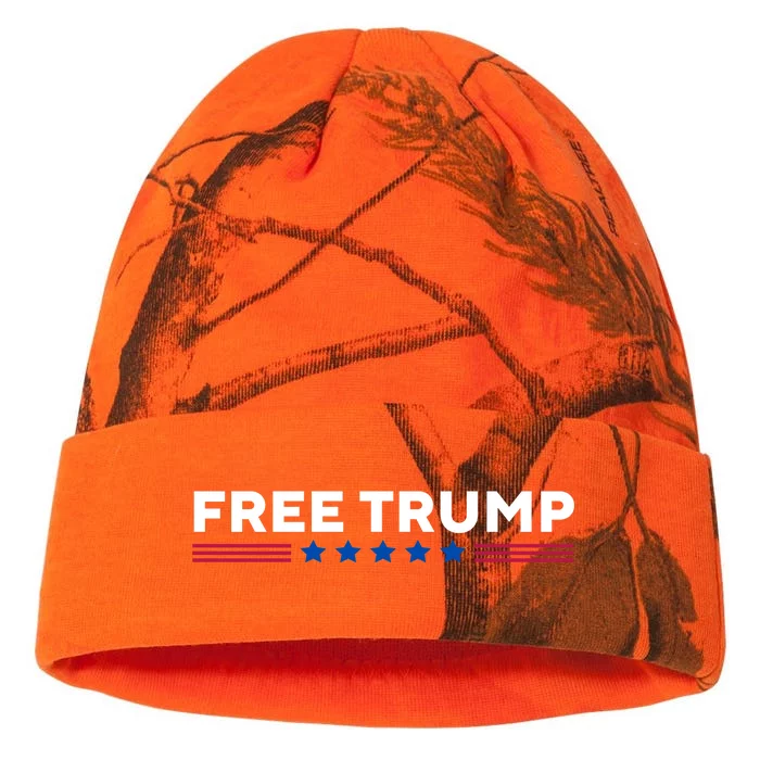 Free Trump Free Donald Trump I Stand With Trump Kati - 12in Camo Beanie