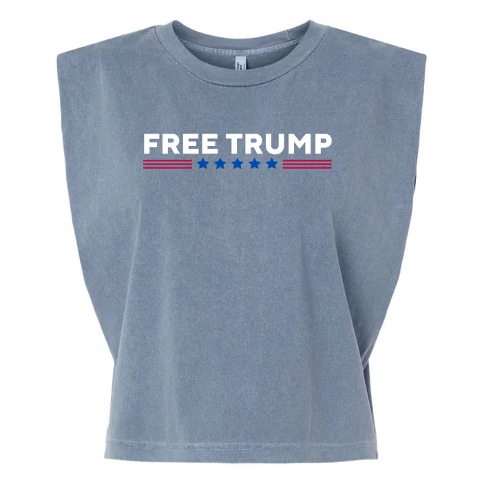 Free Trump Free Donald Trump I Stand With Trump Garment-Dyed Women's Muscle Tee