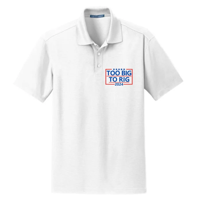 Funny Trump Funny Too Big To Rig Dry Zone Grid Performance Polo