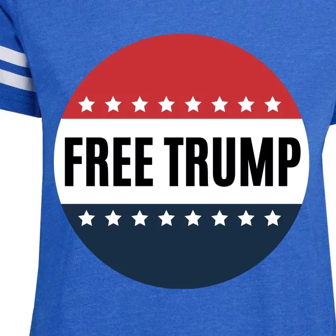 Free Trump Free Donald Trump I Stand With Trump Enza Ladies Jersey Football T-Shirt