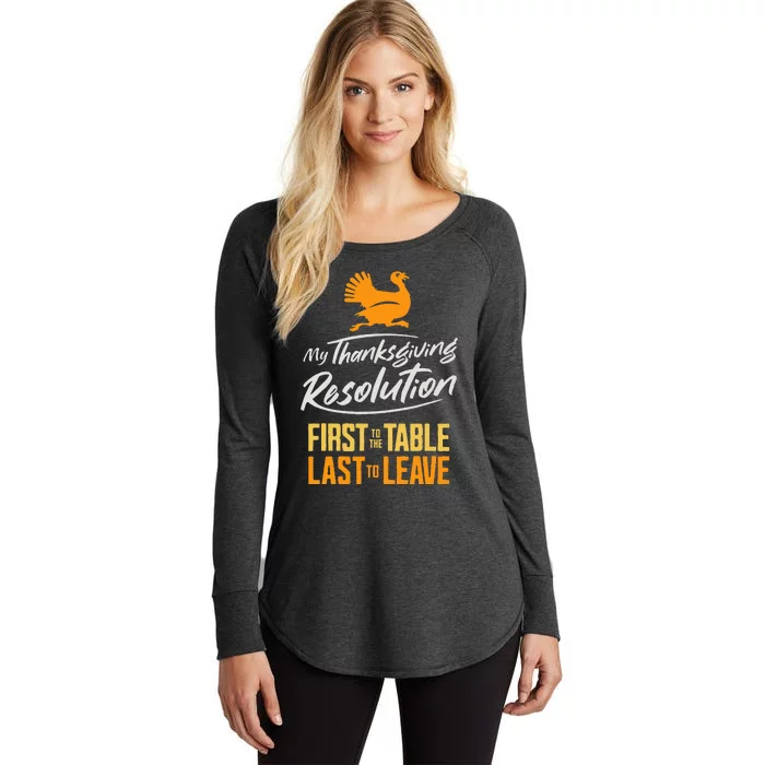 Funny Thanksgiving for Turkey Day or Gobble Day Women's Perfect Tri Tunic Long Sleeve Shirt