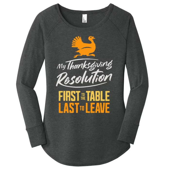 Funny Thanksgiving for Turkey Day or Gobble Day Women's Perfect Tri Tunic Long Sleeve Shirt