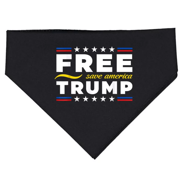 Free Trump, Free Donald Trump 2024 USA-Made Doggie Bandana