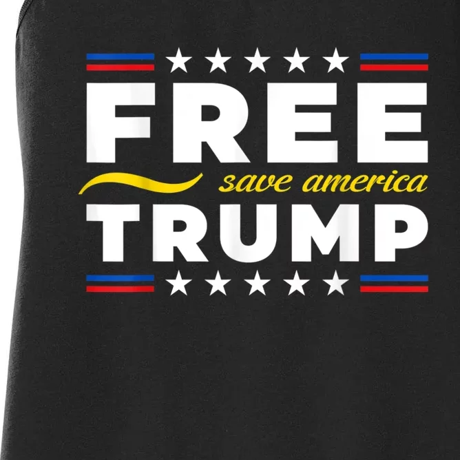 Free Trump, Free Donald Trump 2024 Women's Racerback Tank