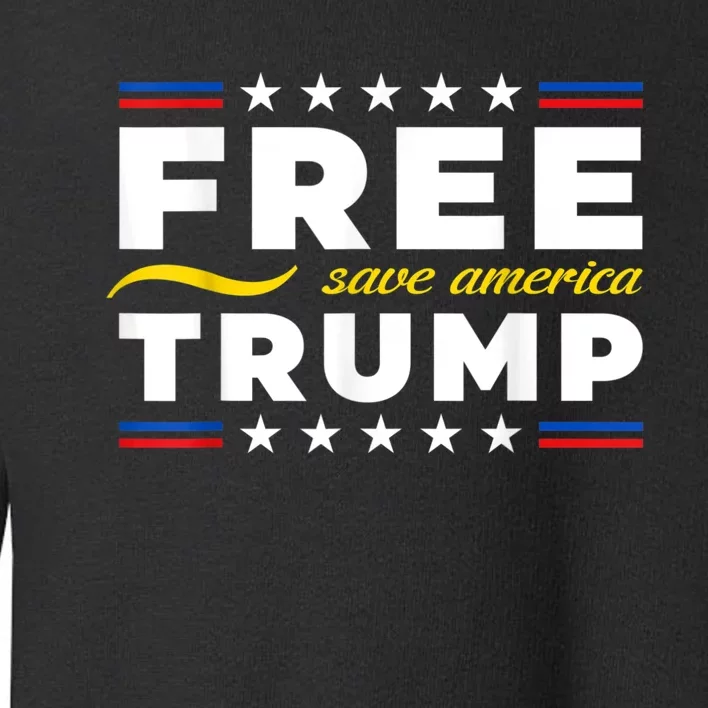 Free Trump, Free Donald Trump 2024 Toddler Sweatshirt