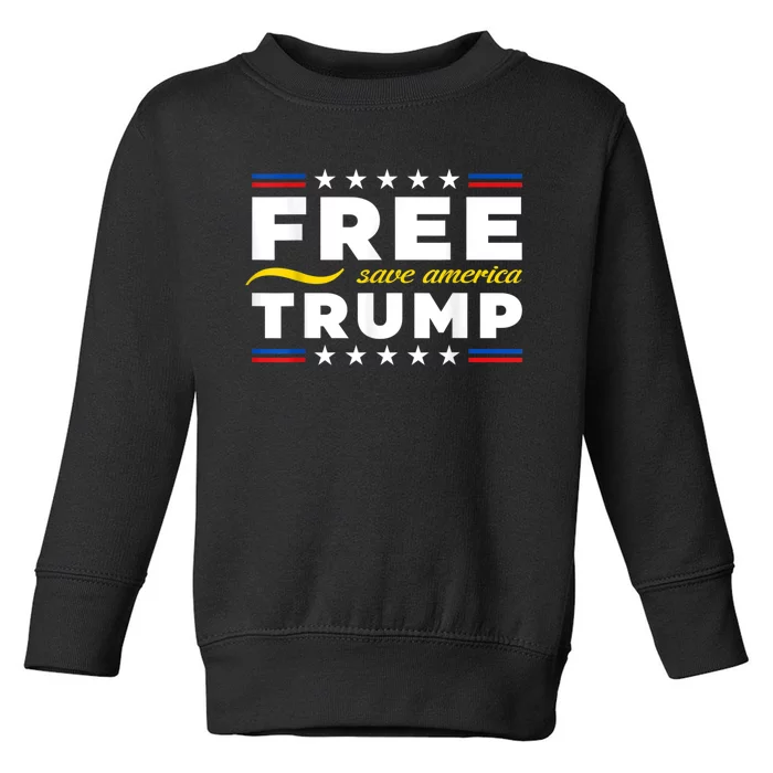 Free Trump, Free Donald Trump 2024 Toddler Sweatshirt