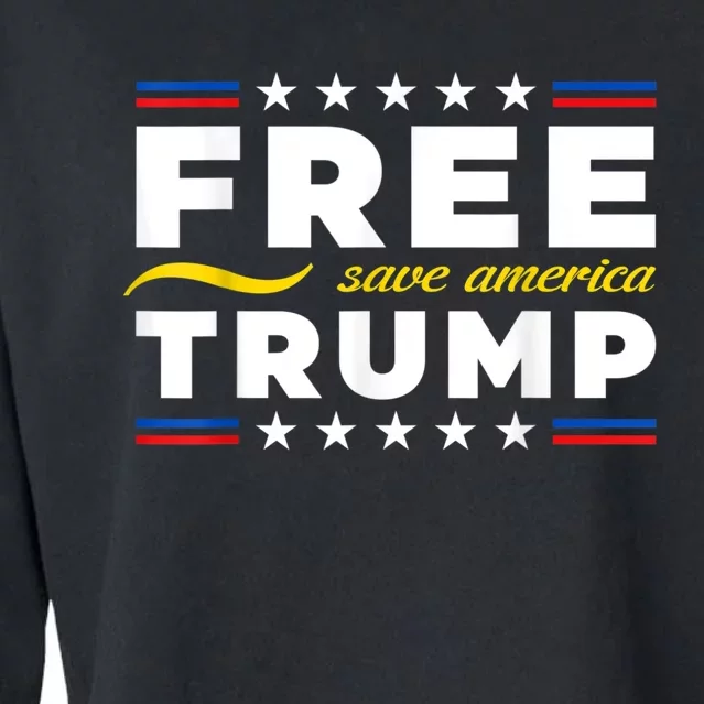 Free Trump, Free Donald Trump 2024 Cropped Pullover Crew