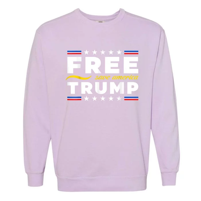 Free Trump, Free Donald Trump 2024 Garment-Dyed Sweatshirt