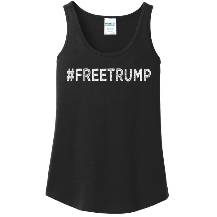 Free Trump, Free Donald Trump 2024 Ladies Essential Tank