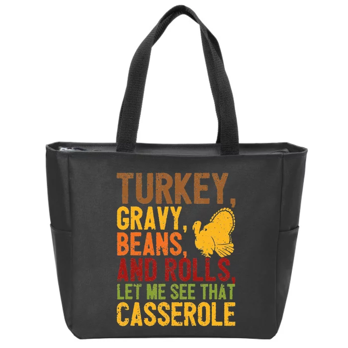 Funny Thanksgiving Food Lover Apron Zip Tote Bag