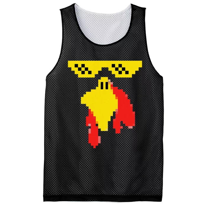 Funny Turkey Face 80s Video Game Thanksgiving Costume Mesh Reversible Basketball Jersey Tank