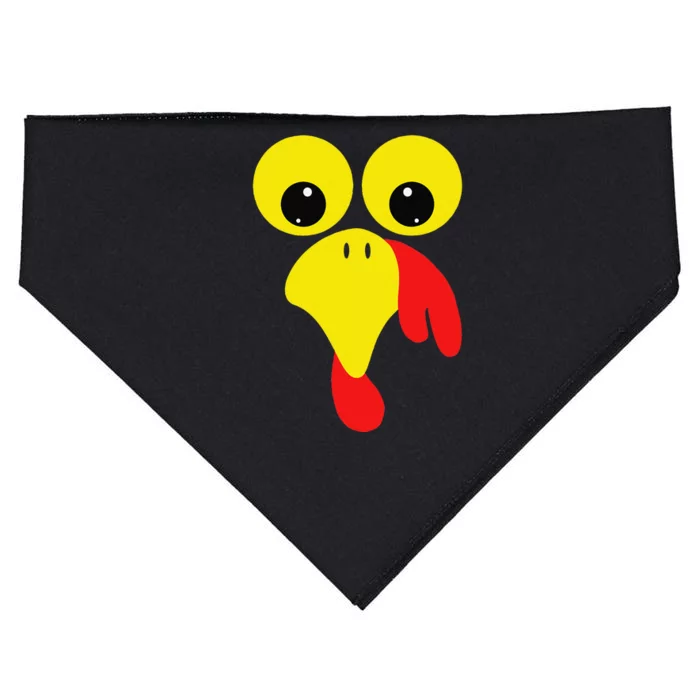 Funny Turkey Face For Thanksgiving Family Costume USA-Made Doggie Bandana