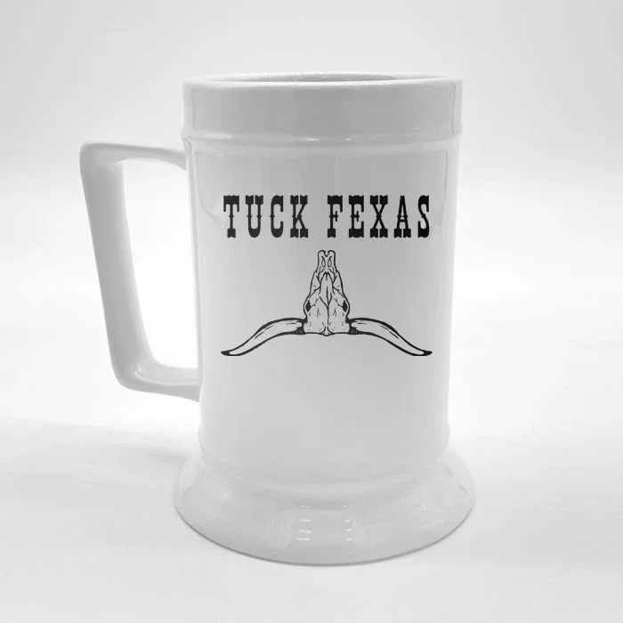 Funny Tuck Fexas Vintage Horns Down Front & Back Beer Stein