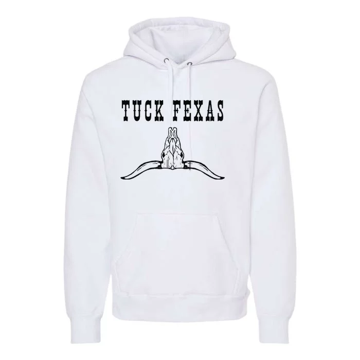 Funny Tuck Fexas Vintage Horns Down Premium Hoodie