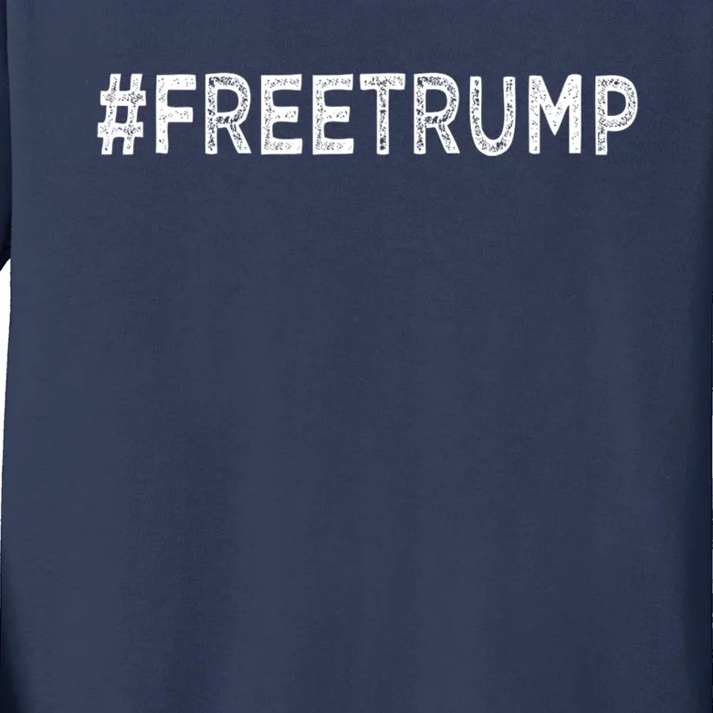 Free Trump, Free Donald Trump 2024 Kids Long Sleeve Shirt