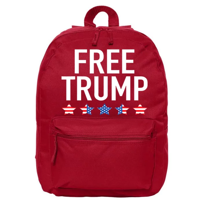 Free Trump, Free Donald Trump 2024 16 in Basic Backpack