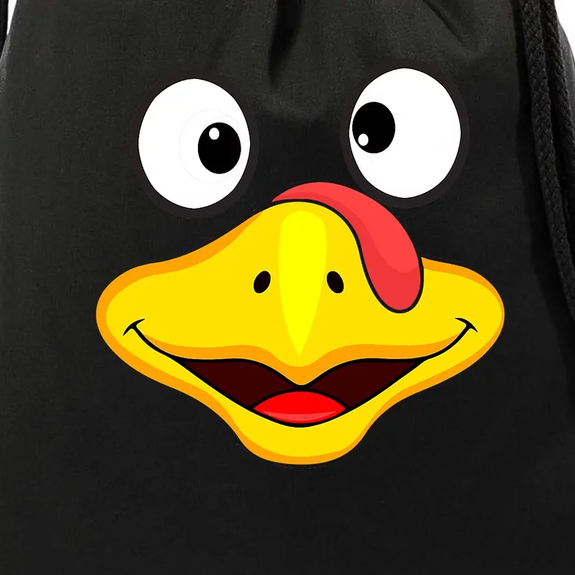 Funny Turkey Face Thanksgiving Costume   Turkey Drawstring Bag