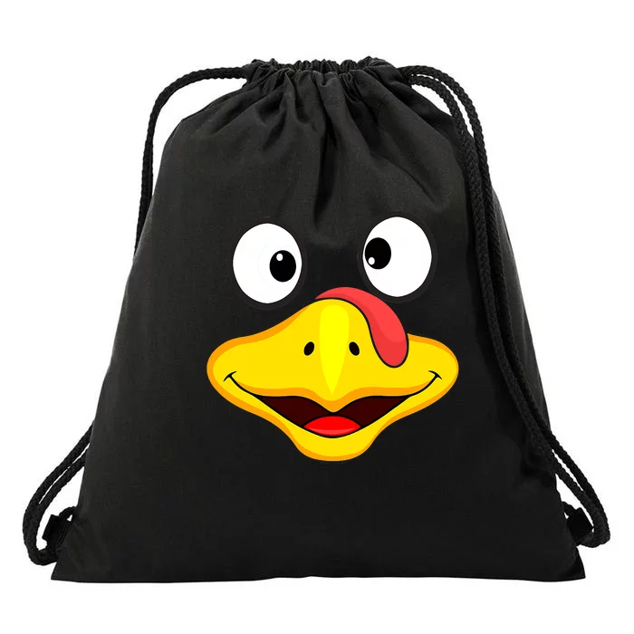 Funny Turkey Face Thanksgiving Costume   Turkey Drawstring Bag