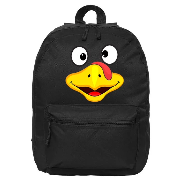 Funny Turkey Face Thanksgiving Costume   Turkey 16 in Basic Backpack