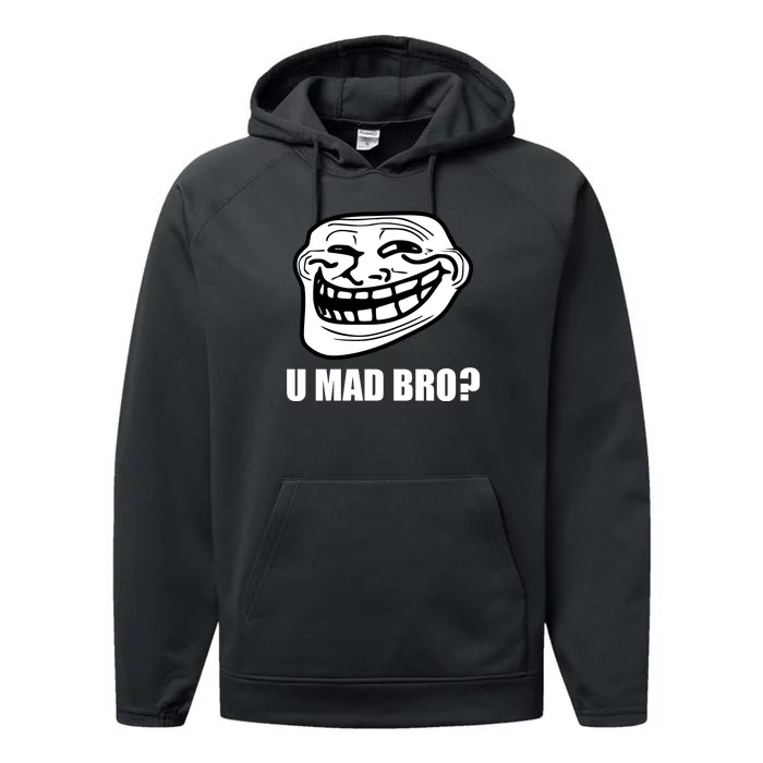 Funny Troll Face U Mad New Performance Fleece Hoodie