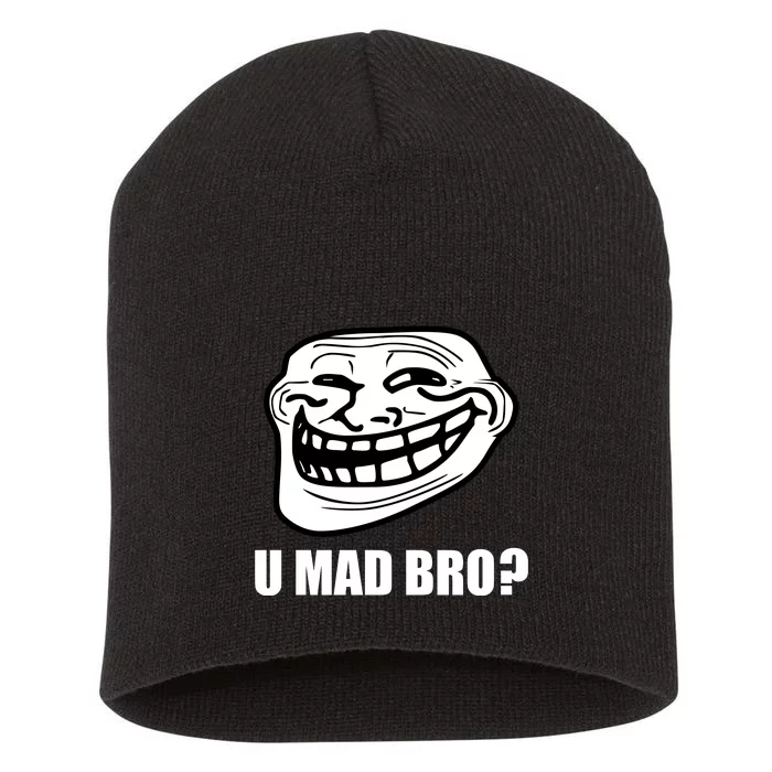 Funny Troll Face U Mad New Short Acrylic Beanie