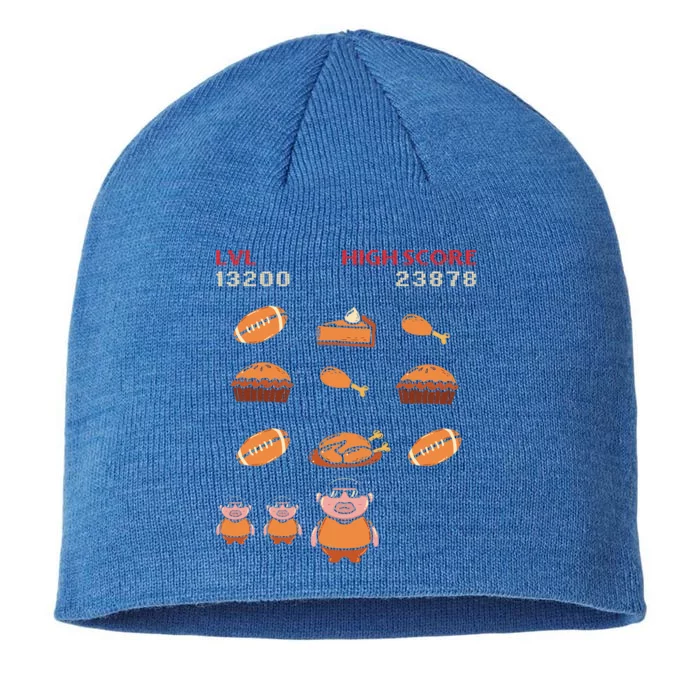 Funny Thanksgiving Food Lover Video Game Professional Gamer Gift 8 1/2in Sustainable Knit Beanie