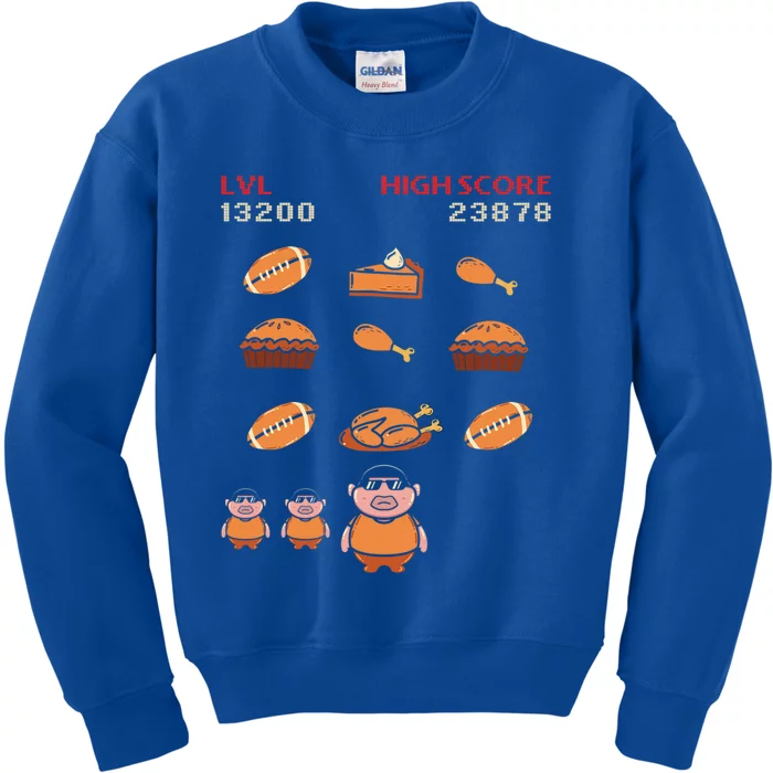 Funny Thanksgiving Food Lover Video Game Professional Gamer Gift Kids Sweatshirt