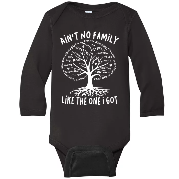 Funny Tree Family Reunion 2024 Gift Baby Long Sleeve Bodysuit