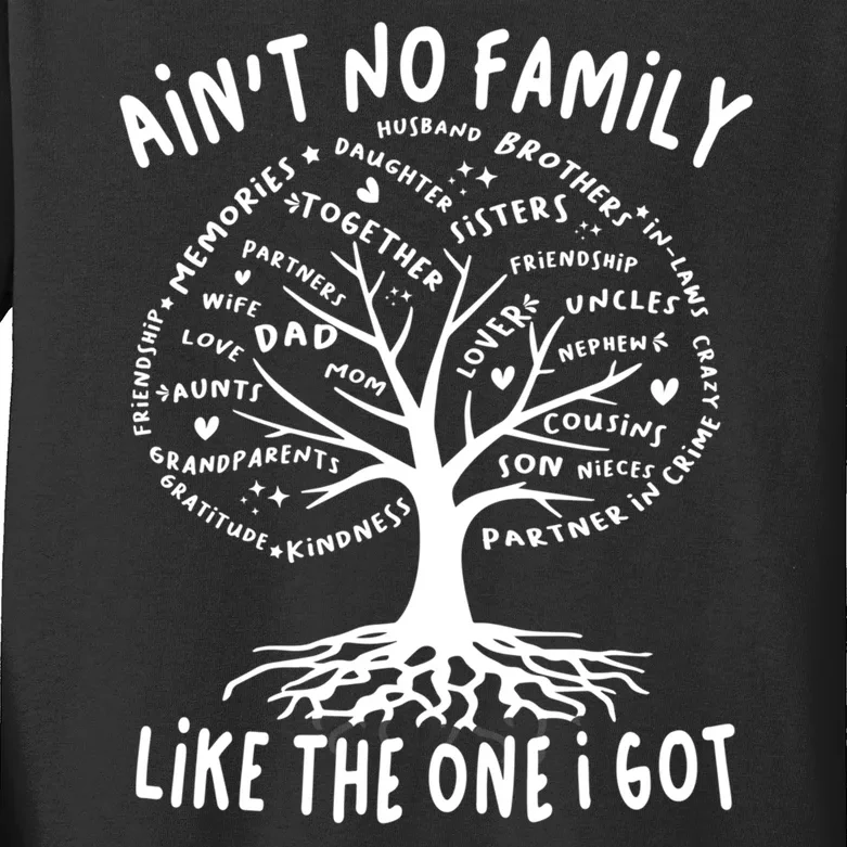 Funny Tree Family Reunion 2024 Gift Kids Long Sleeve Shirt