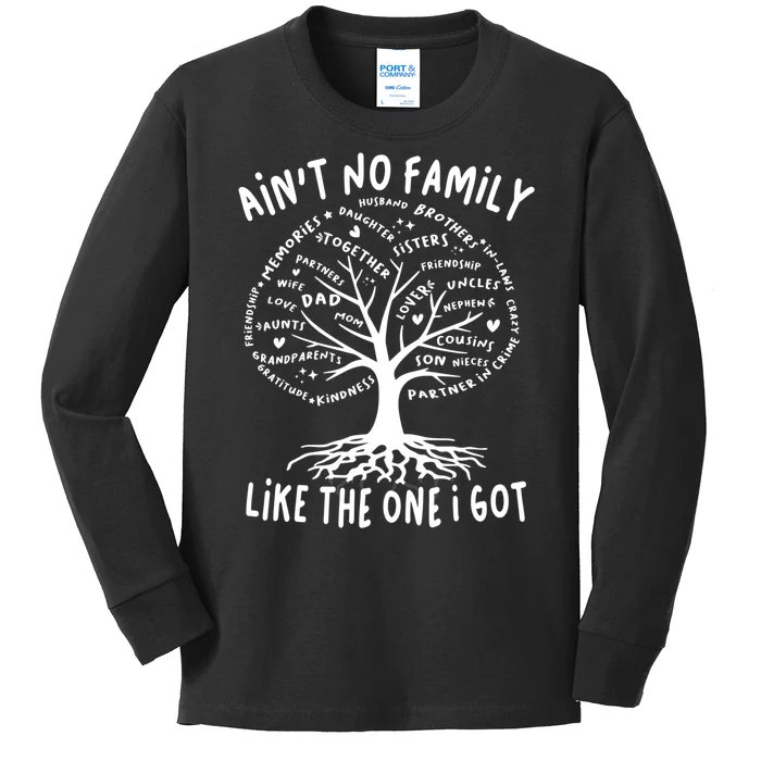 Funny Tree Family Reunion 2024 Gift Kids Long Sleeve Shirt