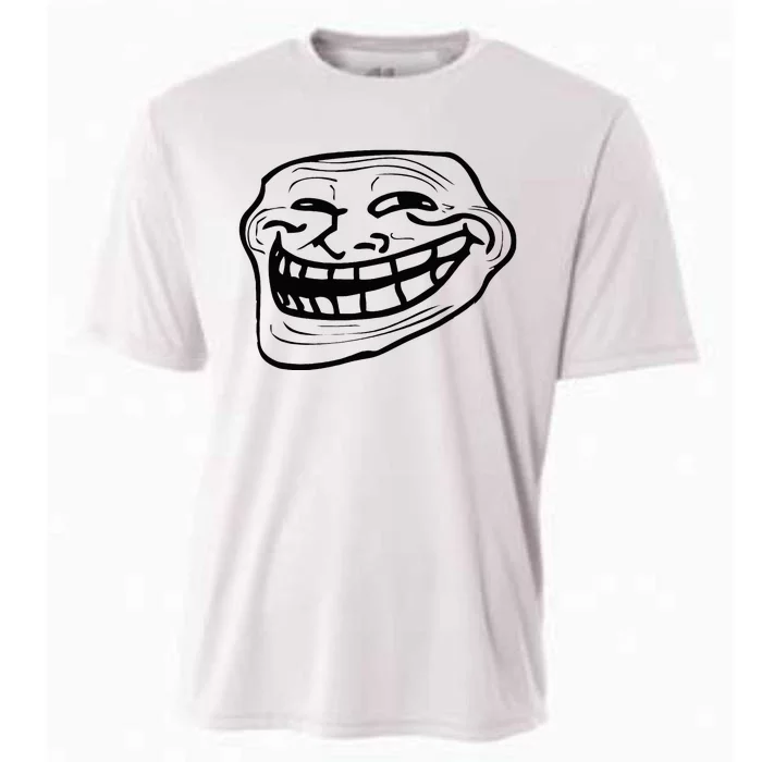 Funny Troll Face Nerd Geek Cooling Performance Crew T-Shirt