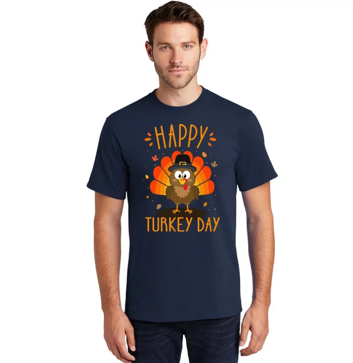 Funny Thanksgiving Family Dinner With Happy Turkey Day Tall T-Shirt