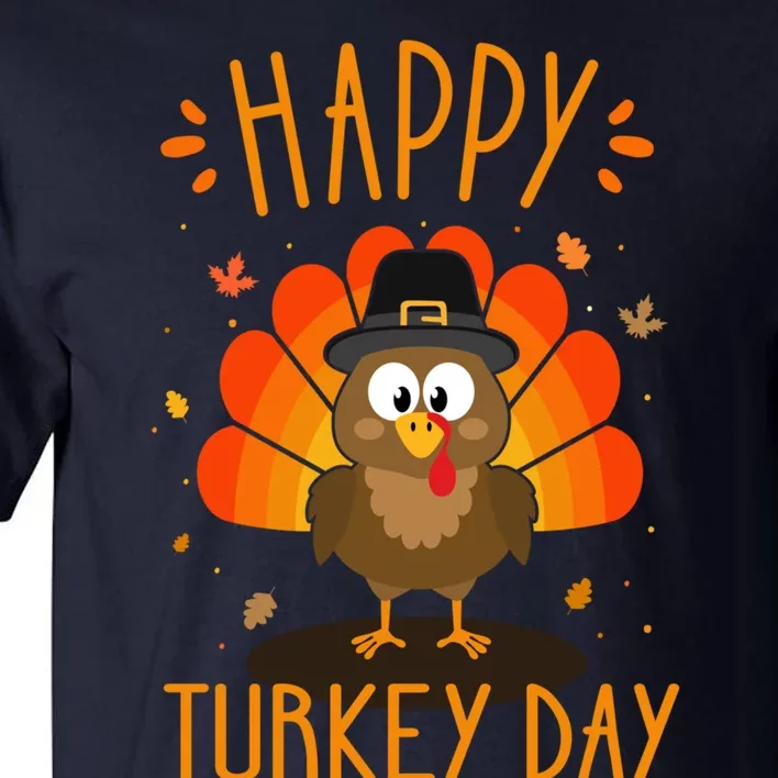 Funny Thanksgiving Family Dinner With Happy Turkey Day Tall T-Shirt